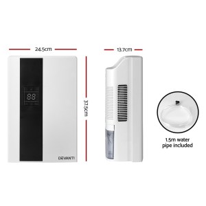 devanti dehumidifier 2l air purifier white