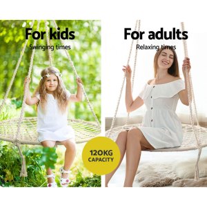gardeon hammock chair outdoor tree swing nest web hanging seat 100cm