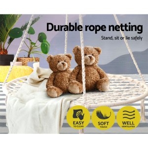 gardeon hammock chair outdoor tree swing nest web hanging seat 100cm