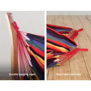 gardeon hammock chair timber outdoor furniture camping with wooden stand