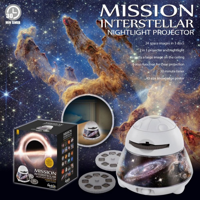 mission interstellar dreamy sky night light projector kids steam toy