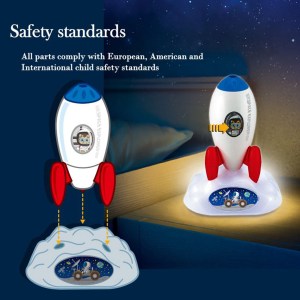 rocket projector night light kids stem toy outer space planet