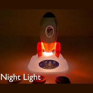 rocket projector night light kids stem toy outer space planet