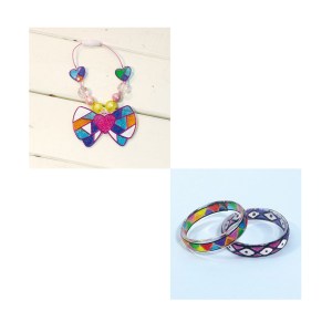 colorato trendy jewellery glass art deco diy craft kit for kids painting set