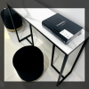 interior ave stone marble console marble & black