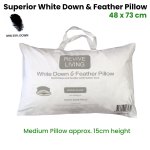 70% feather 30% down superior medium standard pillow 48 x 73 cm 70% feather 30% down superior medium standard pillow 48 x 73 cm