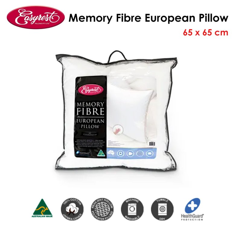 easyrest memory fibre european pillow 65 x 65 cm