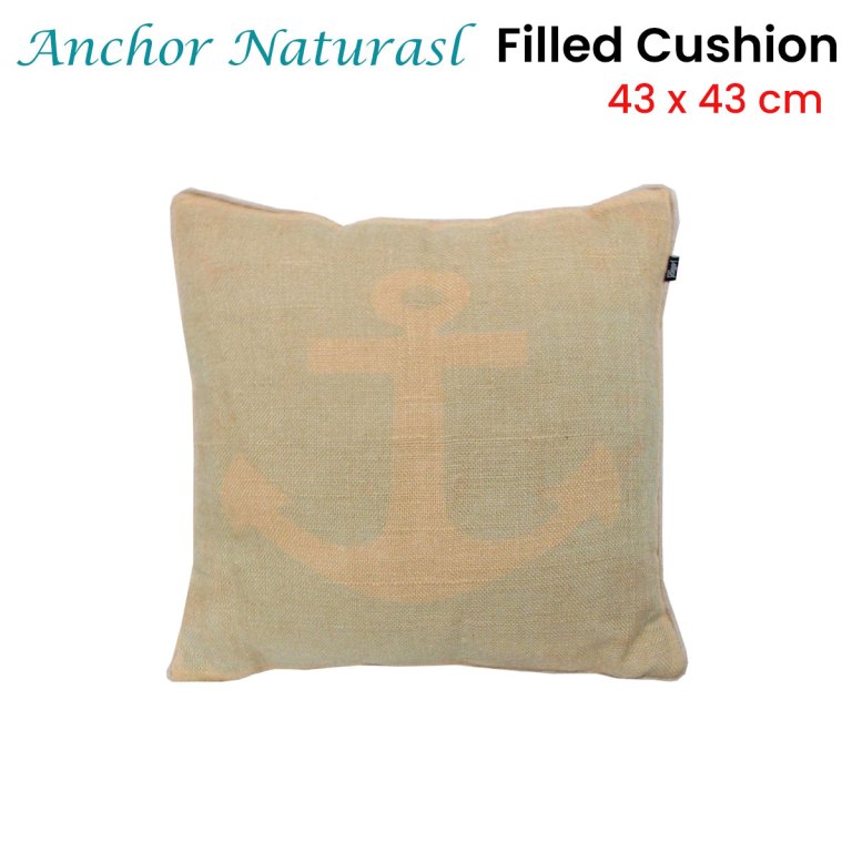 j.elliot home anchor natural filled cushion 43 x 43 cm