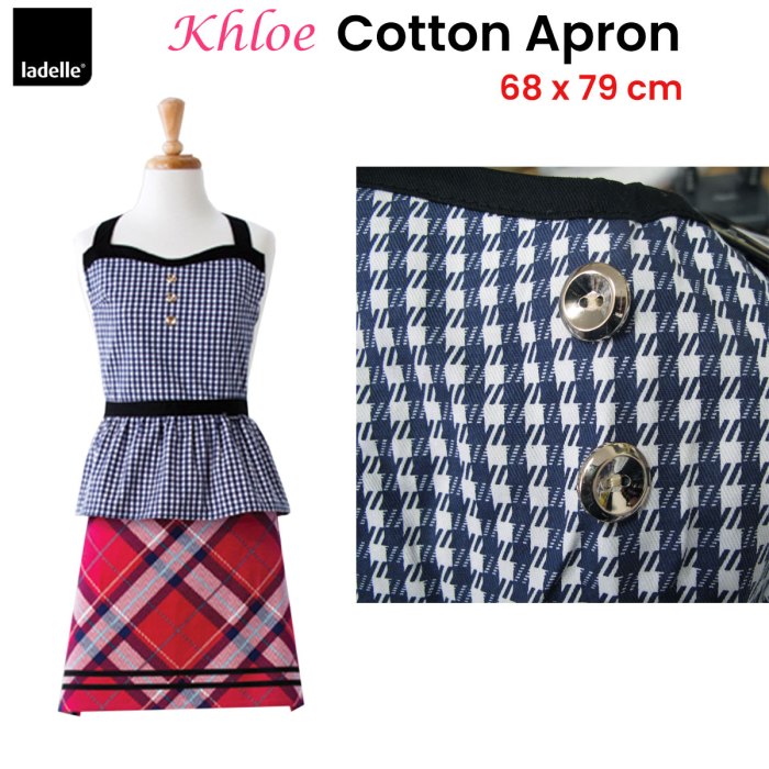 ladelle khloe cotton apron 68 x 79 cm