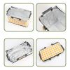 collapsible outdoor camping portable insulated picnic basket camping picnic ice pack(yellow grid)