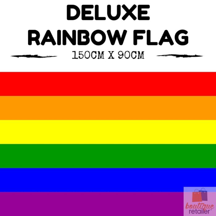 deluxe rainbow gay pride flag outdoor banner 150x90cm 3x5ft with metal eyelets deluxe rainbow gay pride flag outdoor banner 150x90cm 3x5ft with metal eyelets
