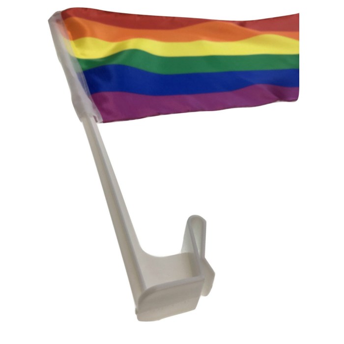 2x rainbow car flag with window clip flags australia day 30cm x 45cm gay pride 2x rainbow car flag with window clip flags australia day 30cm x 45cm gay pride