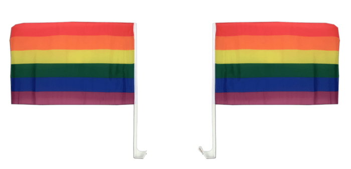 2x rainbow car flag with window clip flags australia day 30cm x 45cm gay pride 2x rainbow car flag with window clip flags australia day 30cm x 45cm gay pride