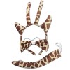 3pcs set animal costume dress up party bow tie tail ears book week giraffe