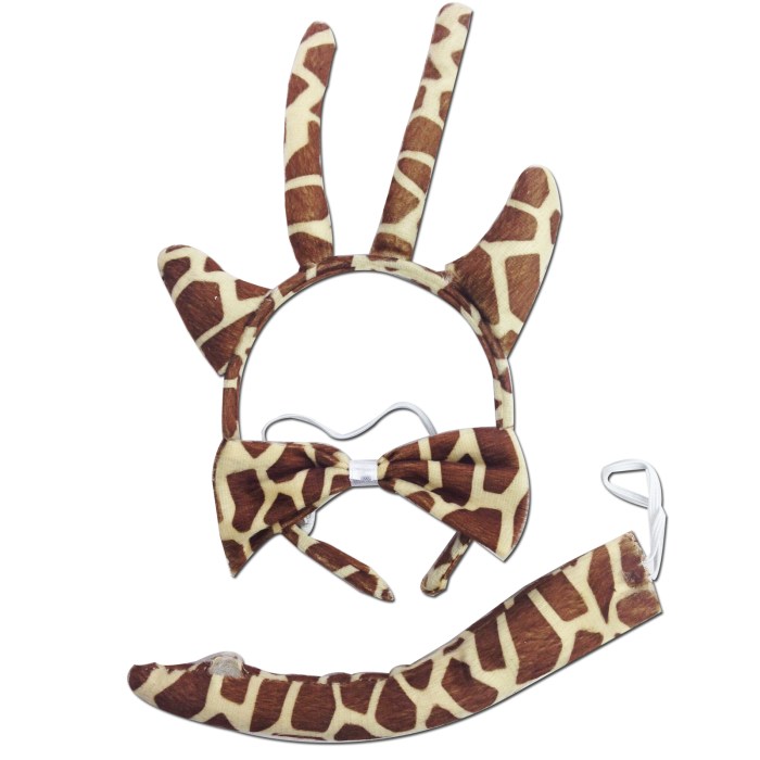 3pcs set animal costume dress up party bow tie tail ears book week giraffe