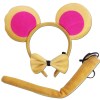 3pcs set animal costume dress up party bow tie tail ears book week monkey brown