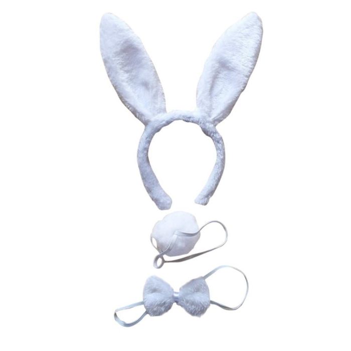 3pcs set animal costume dress up party bow tie tail ears book week white rabbit