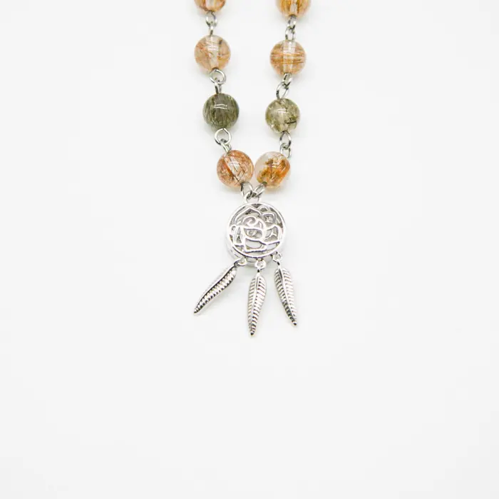 gift box rose white gold aroma necklace + purify oil blend