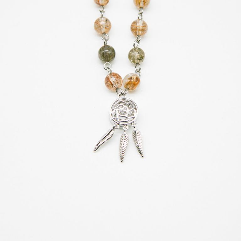 gift box rose white gold aroma necklace + purify oil blend