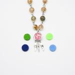 gift box rose white gold aroma necklace + purify oil blend
