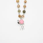 gift box rose white gold aroma necklace + purify oil blend