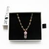 gift box rose white gold aroma necklace + purify oil blend
