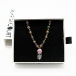 gift box rose white gold aroma necklace + purify oil blend