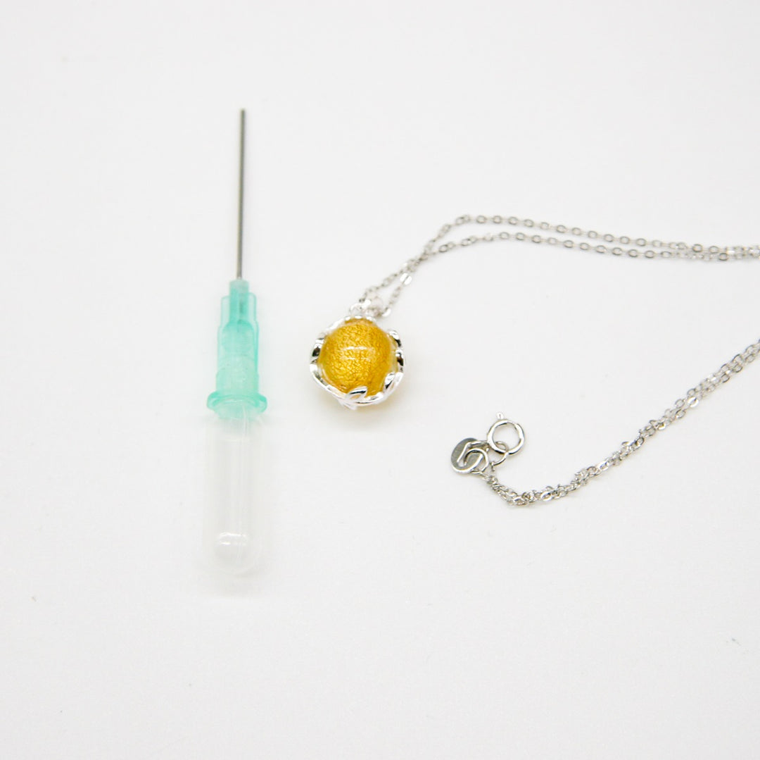 gift box aroma necklace white gold planet jovian gold (golden yellow) + purify oil blend