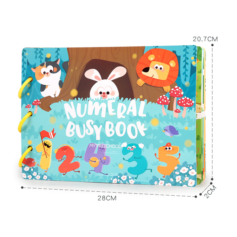 enlightenment busy book set educational preschool activity books for learning and fun (2 piece set)