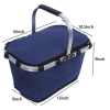 red portable picnic basket foldable insulated outdoor shopping basket, meal delivery & takeout carrier