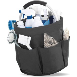 navy blue portable picnic basket, foldable outdoor beach basket with handle, multi use storage and wash bag
