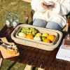army green foldable outdoor picnic basket with lid and tabletop, camping storage box, car friendly organizer army green foldable outdoor picnic basket with lid and tabletop, camping storage box, car friendly organizer