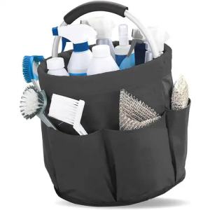 dark gray portable folding picnic basket – multi function beach basket, storage bag, toiletry organizer, and shopping basket for outdoor and home use