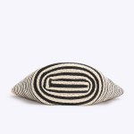 white and yellow stripes handmade large capacity striped beach tote bag with zipper and inner pocket summer vacation woven shoulder bag for women