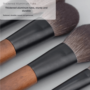 style a 12 piece mini portable makeup brush set fiber bristle beauty tool set(with storage bag)