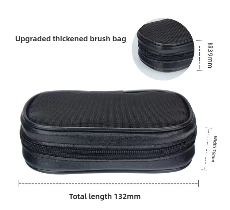 style b 12 piece mini portable makeup brush set fiber bristle beauty tool set(with storage bag)