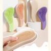 green eco friendly wheat straw hair care set massage brush, detangling comb, and v shaped comb for all hair types
