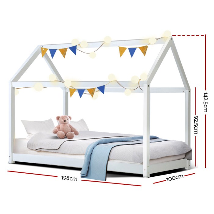 artiss bed frame wooden kids house frame white casa artiss bed frame wooden kids house frame white casa