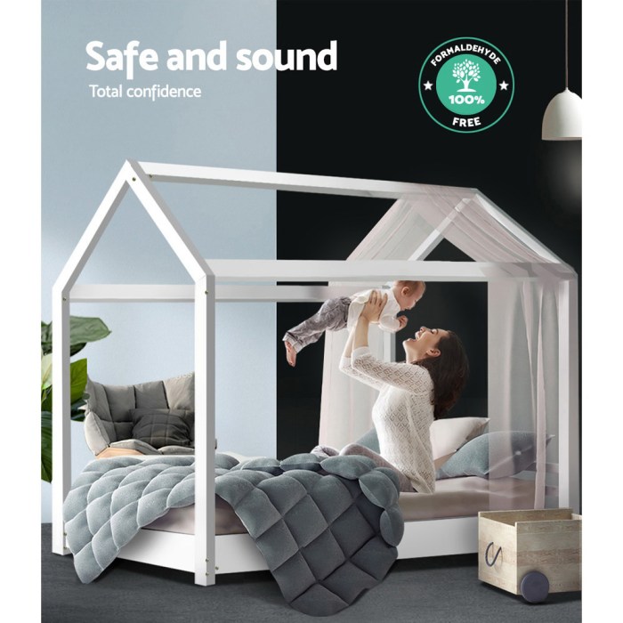 artiss bed frame wooden kids house frame white casa artiss bed frame wooden kids house frame white casa