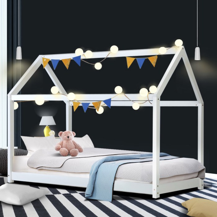 artiss bed frame wooden kids house frame white casa artiss bed frame wooden kids house frame white casa