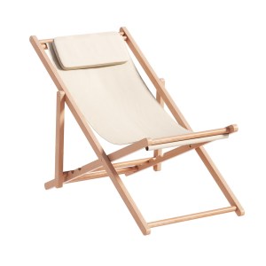 gardeon outdoor deck chair wooden sun lounge folding beach patio furniture beige