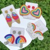 rainbow beaded umbrella & ice cream love statement earrings – boho jewelry for women & girls Rainbow Beaded Umbrella & Ice Cream Love Statement Earrings – Boho Jewelry for Women & Girls 1