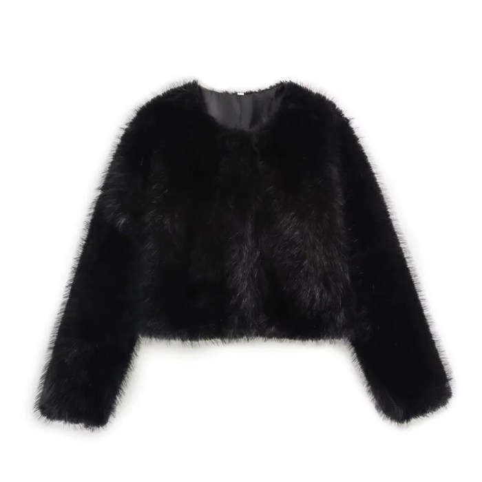 zach ailsa women's winter new collection solid color premium texture solid color round neck long sleeve fury coat fury jacket Zach Ailsa Women's Winter New Collection Solid Color Premium Texture Solid Color Round Neck Long Sleeve Fury Coat Fury Jacket 2