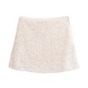 keyanketian 2025 spring new women's sequined decoration mini skirt elegant fashion side zipper high waist shiny a line skirt KEYANKETIAN 2025 Spring New Women's Sequined Decoration Mini Skirt Elegant Fashion Side Zipper High Waist Shiny A Line Skirt