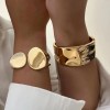 DIAZI Wide Cuff Bangle – Punk Metal Bracelet for Men & Women, Gift Jewelry 1
