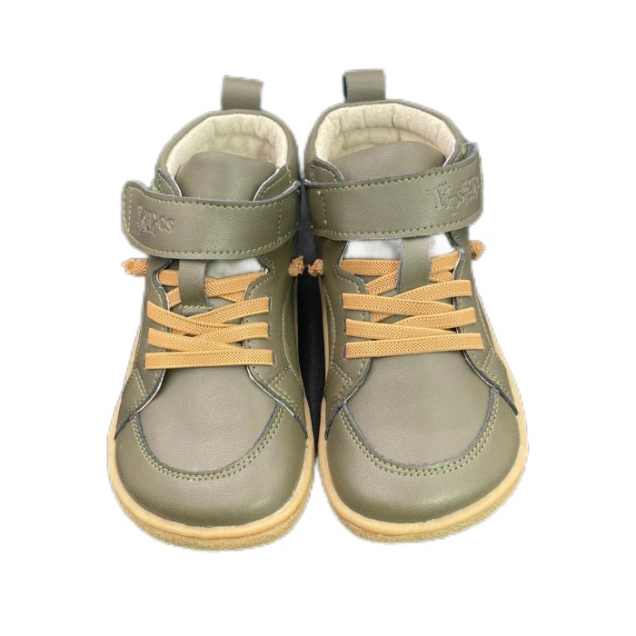 TipsieToes Spring Autumn Kids' Barefoot Boots – Genuine Leather, Lightweight, Elastic Strap 2
