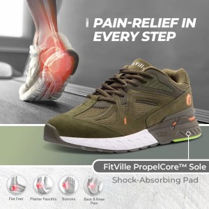 FitVille Men's Walking Shoes – Extra Wide, Lightweight Sneakers with Arch Support 2