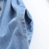 Women's Long Denim Coat – Street Style, Double-Breasted, Belted Loose Trench Outerwear 4