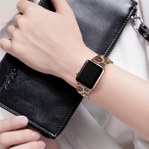 leopard leather strap for apple watch 38mm 49mm, series 9/8/7/6/5/4/se/ultra 2 Leopard Leather Strap for Apple Watch 38mm-49mm, Series 9/8/7/6/5/4/SE/Ultra 2 4