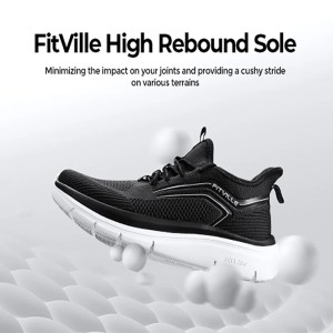 fitville men's thick sole running shoes – shock absorbing, lightweight sneakers FitVille Men's Thick Sole Running Shoes – Shock Absorbing, Lightweight Sneakers 2